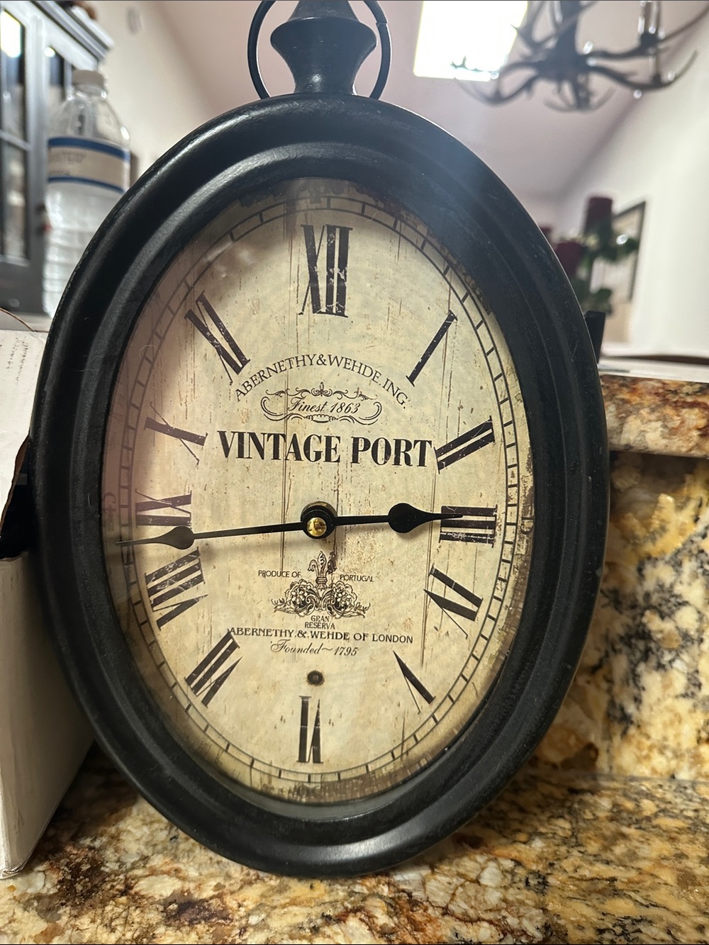 Abernethy & Wehde Vintage Port Wall Clock - Black